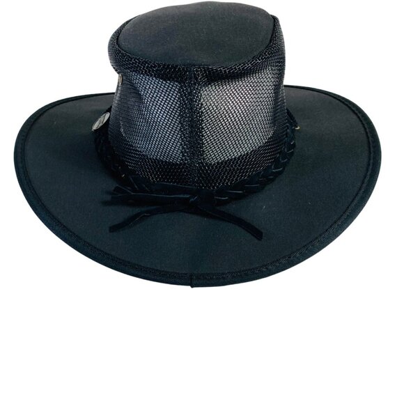 Barmah Hats Canvas Drover Size M Black Australian Cowboy Fish Hike Unisex Gift - Picture 5 of 13